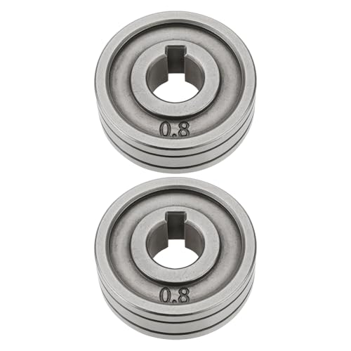 YINETTECH 2 Pieces 30mm Wire Machine Feed Drive Rollers Compatible with MIG Compatible with MAG Welders Equipment Parts (0.8mm/1.0mm V Groove)
