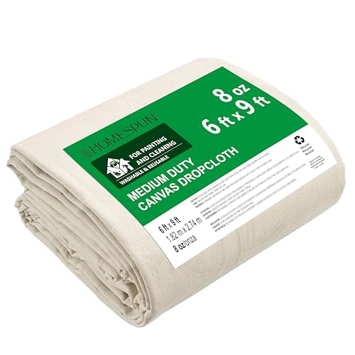 Homespun Canvas Drop Cloth for Painting & Protection