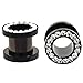 Black Anodized Titanium with Clear Cz Stones Over 316l Surgical Steel Screw-on Gauges/plugs/tunnels Nickle Free (1 Pair) Different Sizes Available (0g (8mm))