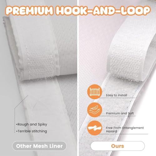 Protector de cuna de malla transpirable para el bienestar y dulce sueño de tu bebé 4