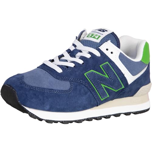New Balance 574 Sneaker Trainer Schuhe (Navy/Green, EU Schuhgrößensystem, Erwachsene, Numerisch, M, 43)