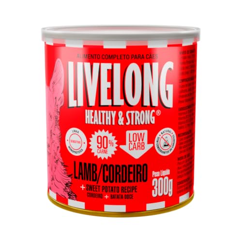 Livelong Alimento Completo Natural Ração Úmida Sensitive Sabor Cordeiro 300g Para Cães