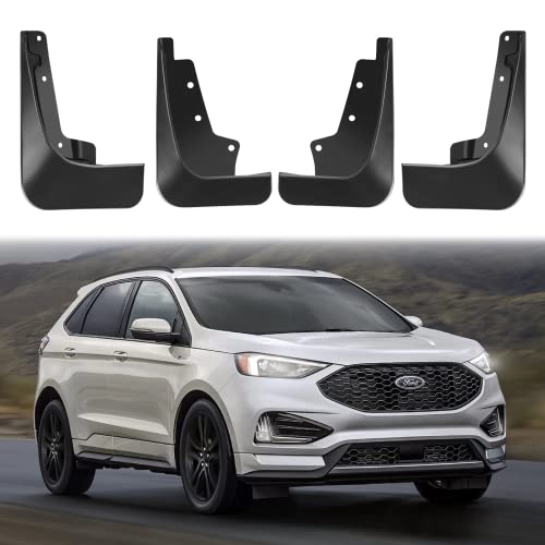 Image of BDFHYK Mud Flaps Splash Guards PP and TPO Material Front & Rear Side Mud Guards Compatible with Ford Edge ST Sport Utility 2019-2020 Easy to Clean