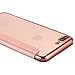 iPhone 6 Plus/6S Plus Case,Inspirationc Ultra Slim PU Leather Flip and Clear Soft Plating TPU Back Case Cover With Card Slot for iPhone 6 Plus/6S Plus 5.5 Inch--Rose Gold