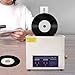 BFDIEEM 6.5L Ultrasonic Vinyl Cleaner, Records Ultrasonic Vinyl Cleaning Machine 180W Ultrasonic Records Cleaner with Drying Rack for Home Store
