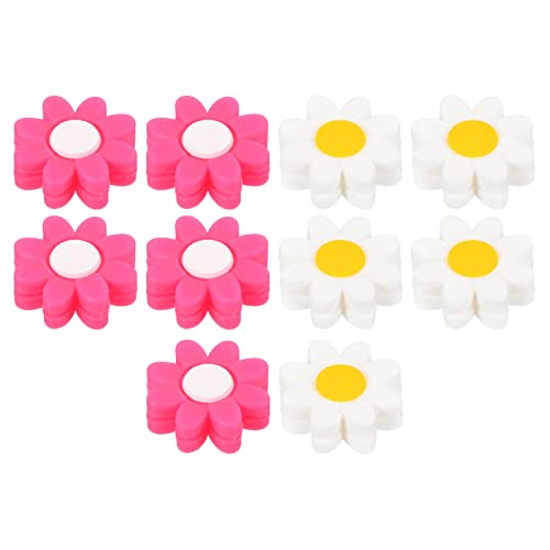 PATIKIL Tennis Racket Vibration Dampener, 10 Pack Soft Silicone Racquet Shock Absorber String Damping, Pink, White