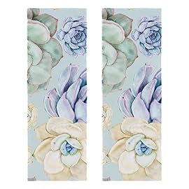 RATGDN Sports Cooling Towel 2 Pack–Watercolor Succulent Plants Fast Drying Towels, for Yoga, Sport, Running, Gym, Workout, Camping, Fitness, Workout & More Activities