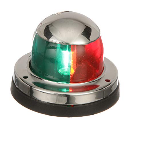 SEACHOICE Bow Light Marine Navigation, Horizontal Mount, Stainless Steel, Bi-Color, for Boats Under 39 Feet