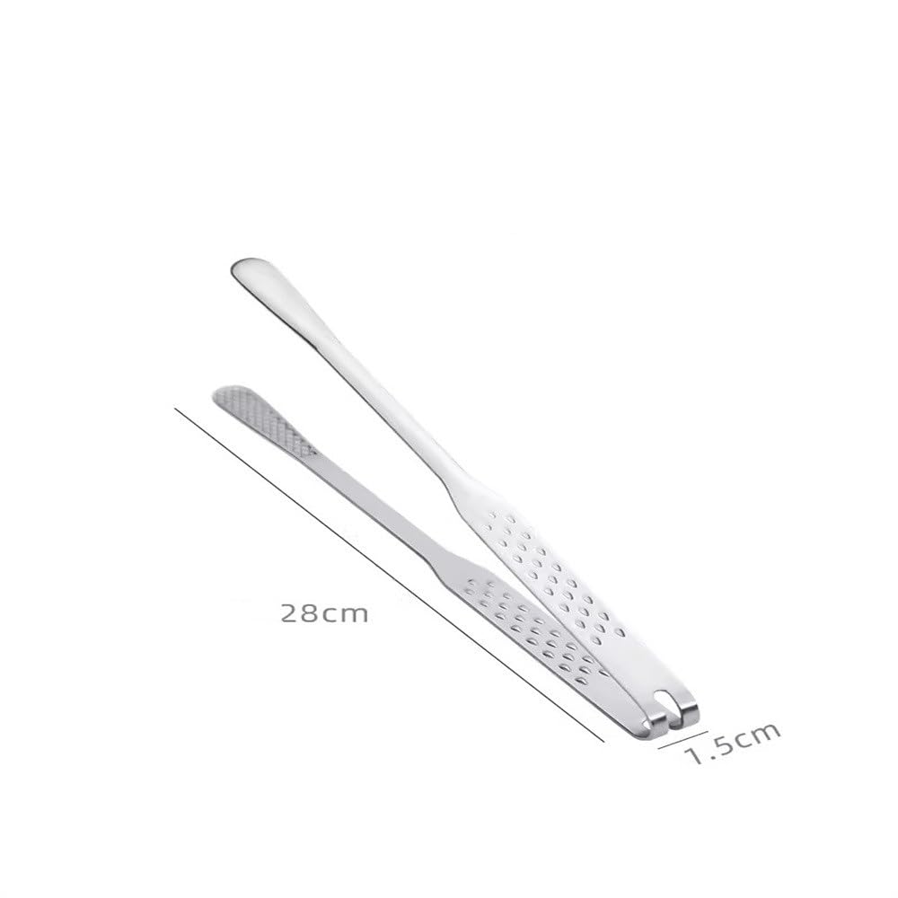 Pinces de Cuisine Pinces de cuisine en acier inoxydable for usage domestique et commercial pour la Cuisson des Steaks(28x1.5cm)