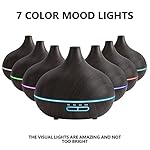 Diffusers for Essential Oils Large Room, 550ml Essential Oil Diffusers with Remote Control, Ultrasonic Oil Diffuser with Timer, 7 Colors Light for Bedroom - Image 5