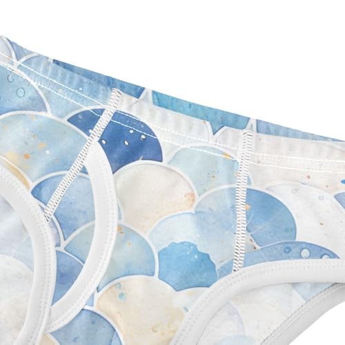 KLL Mermaid Scales Watercolor Fish Boys Toddler Soft Training Underwear Breathable Undies4