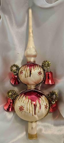 Jingle Bells Lauscha -Christbaumspitze Tradition mit 4 Glöckchen