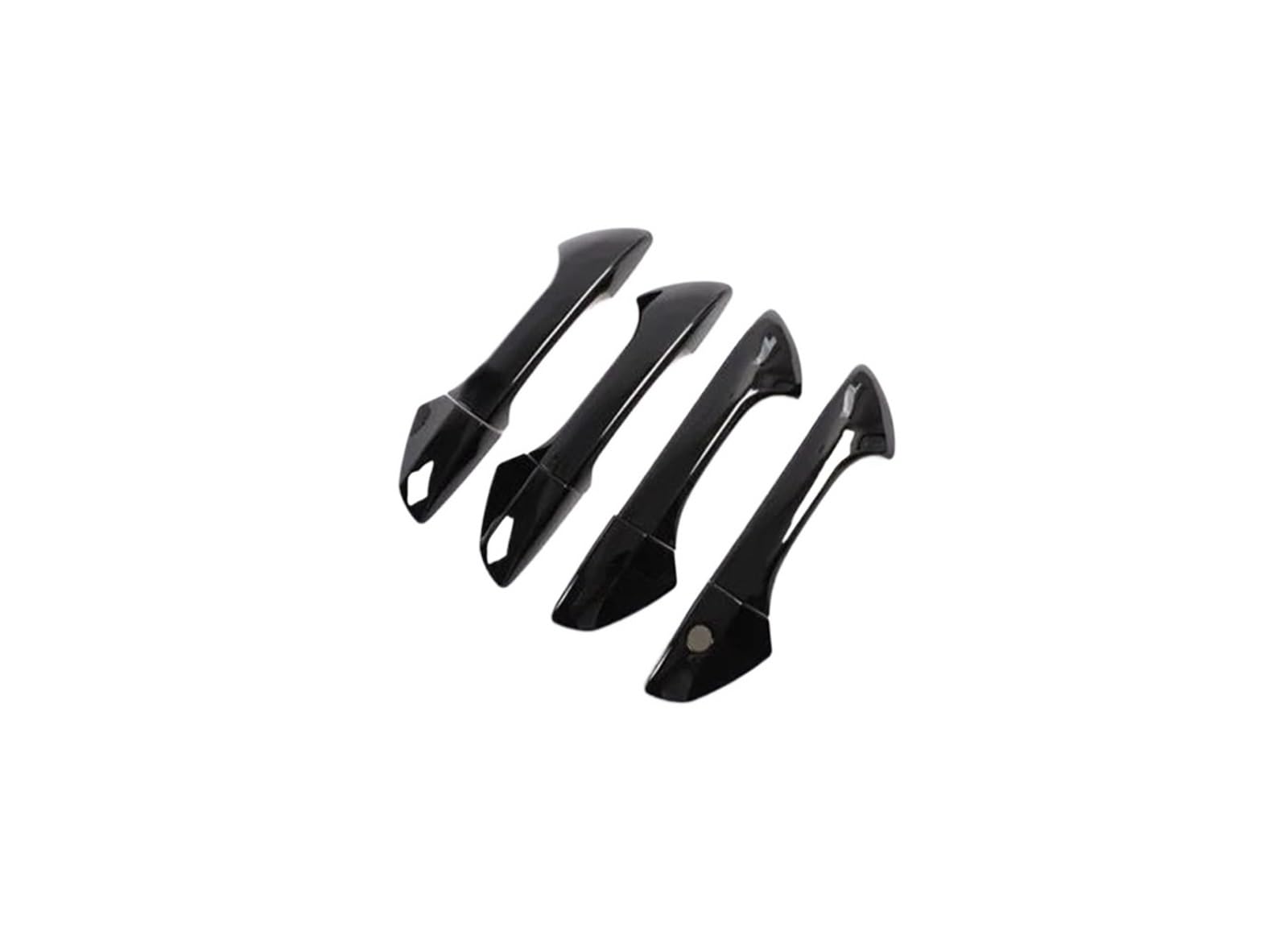Hckclmbmzw Style1 For Accord 2008 2009 2010 2011 2012 2013 Glossy Black Chrome Car Side Door Handle Decor Cover Trim Styling Accessories Door Handle Cover(Style1)