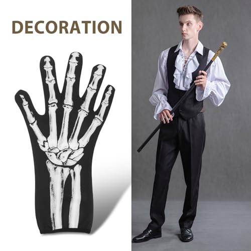 Guantes de garra de calavera con garras largas para disfraces 7