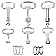 12 Schaltschrankschlüssel Metall Set, FORMVERSITY Dreikantschlüssel 4 Kant Schlüssel, Doppelbartschlüssel, 3 Kant Schlüssel Schaltschrankschlüssel, Vierkantschlüssel Wasserhahn, Vierkantschlüssel 8mm