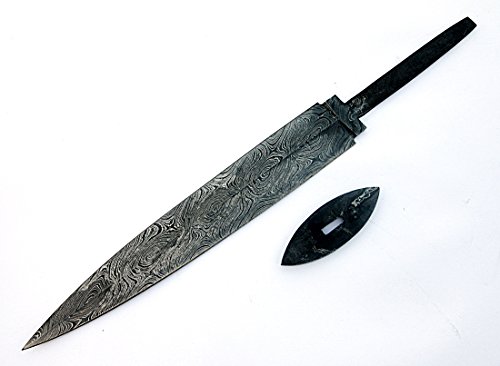 Poshland BB-1694 Handmade Damascus Steel 15 Inches Full Tang Dagger Blank Blade