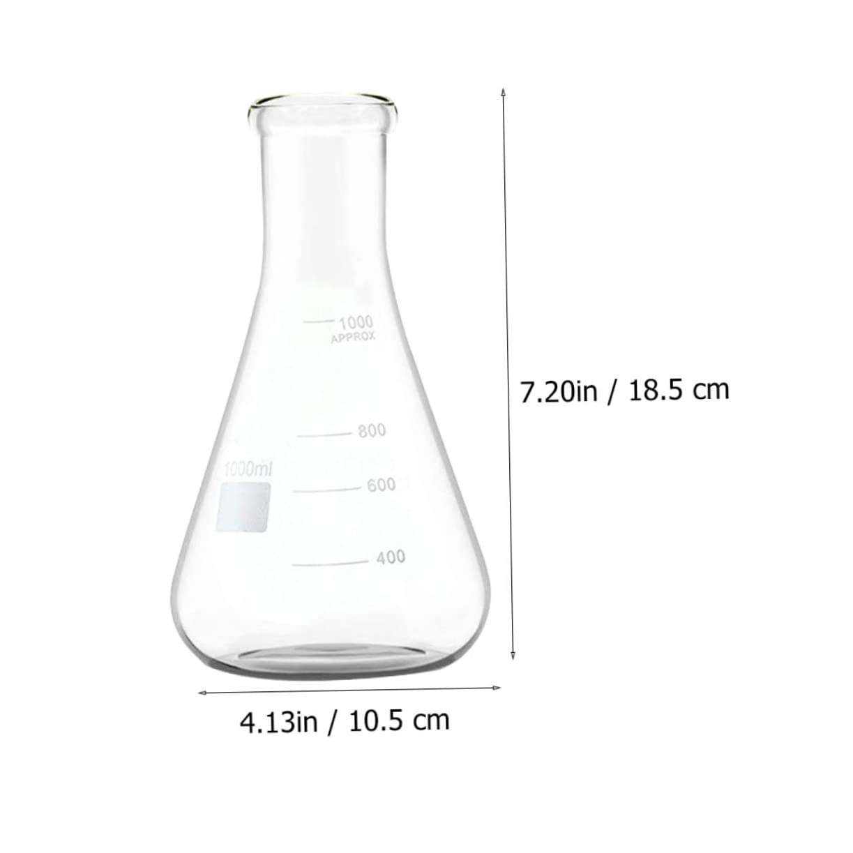 5piezas Frascos Cónicos De Borosilicato De Erlenmeyer Para Experimentos Científicos Capacidad De Accesorios De
