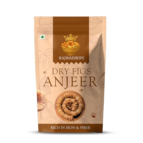 Image of RAJWADIRIPE Dry Figs (Anjeer) | Soft Natural Dried Figs | Healthy Dry Fruit Snack | Fiber Rich Anjeer for Daily Nutrition, Milkshakes, Desserts & Fasting (500 gram)