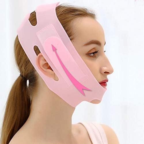 Image of Silicone V Face Mask, Face Lift Up Belt for Facial Slimming, Chin & Cheek Slimming Bandage Mask, Double Chin Fat Reducer, Skin Tightening for Women & Men