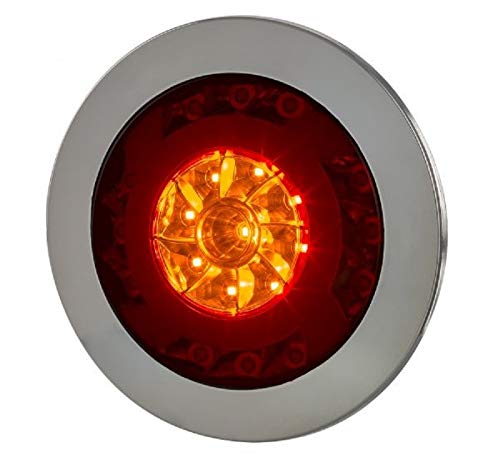 2 X Feux LED Arrière Rouges 12/24V Carrés Avec Surface Réfléchissante – 24/7 AUTO
