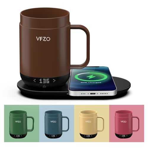 Image of Self Heating Coffee Mug,High-Capacity- 18 oz, 180 Min Battery Life, Smart Heated Coffee Mug,Smart Mug, Simple Temperature Control Operation, Gifts for Family Members (Ebony black)