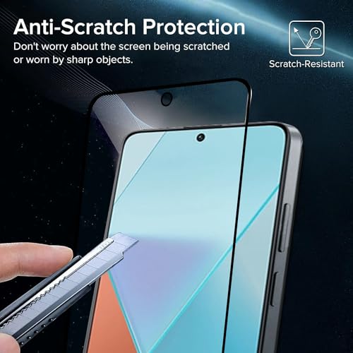Image of Czartech Tempered Glass for Xiaomi Redmi Note 12 5G, Redmi Note 12 4G, Redmi Note 12R Pro, XM Poco X5 (2023) Screen Protector Edge to Edge Coverage with Easy Installation Kit
