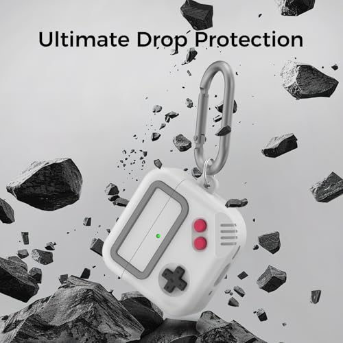 Image of TRONWIN AirPods 4 Case, Silicone Game Design 2024 Case for Apple AirPods 4 Generation with Active Noise Cancellation, Cute Cover for AirPod 4 Gen for Women /Men (Light Grey)