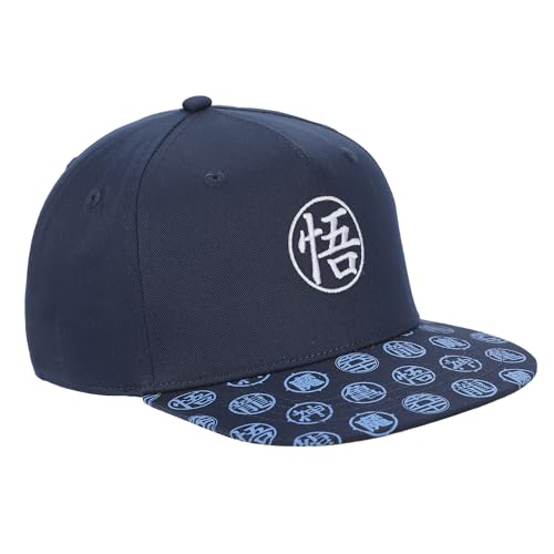 Image of Bioworld Dragon Ball Z Kanji Symbols Youth Navy Snapback Hat