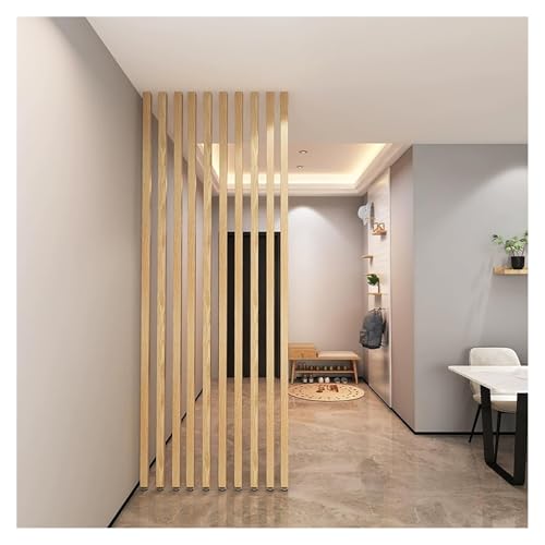 Séparateur de pièce à Lattes, cloison pour Maison et Appartement, séparateur Mural, pour l'entrée et la séparation ,Installation sans perçage, sans...