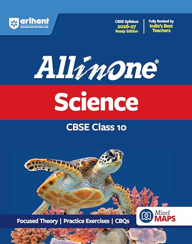 Image of Arihant All in One Science Class 10 for CBSE Exam 2026-27 | NCERT Based Complete Theory, Practice Exercises, CBQs, A-R, Sample Papers & Mind Maps | Revised Edition as per Syllabus