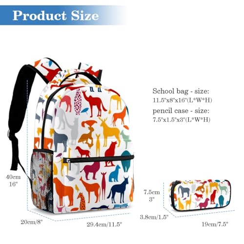 Sac à dos de cours multicolore pour ados idéal collège et lycée - 2