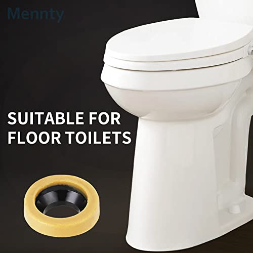 Mennty Wax Ring Kit For Toilet ，With Brass Bolts Gas Or Odor And Water Seal Reinforced Polyurethane Core And Pe Flange Wax Ring Fits 3" And 4" Waste Lines. #TOP6