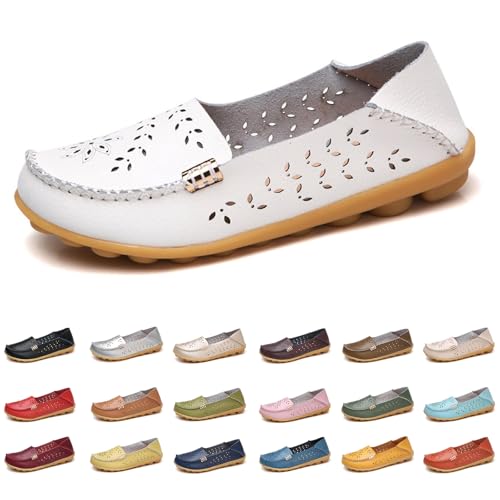 Womens Comfort Walking Cute Flat Loafer Ballet Flats Shoes Cute Penny Loafer Slip On Walking Driving Shoes with Diamond Eyelets4