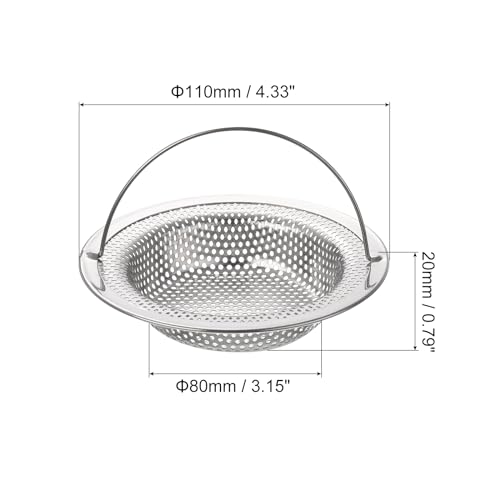 Colador para fregadero de cocina acero inoxidable 4.33" miniatura 2