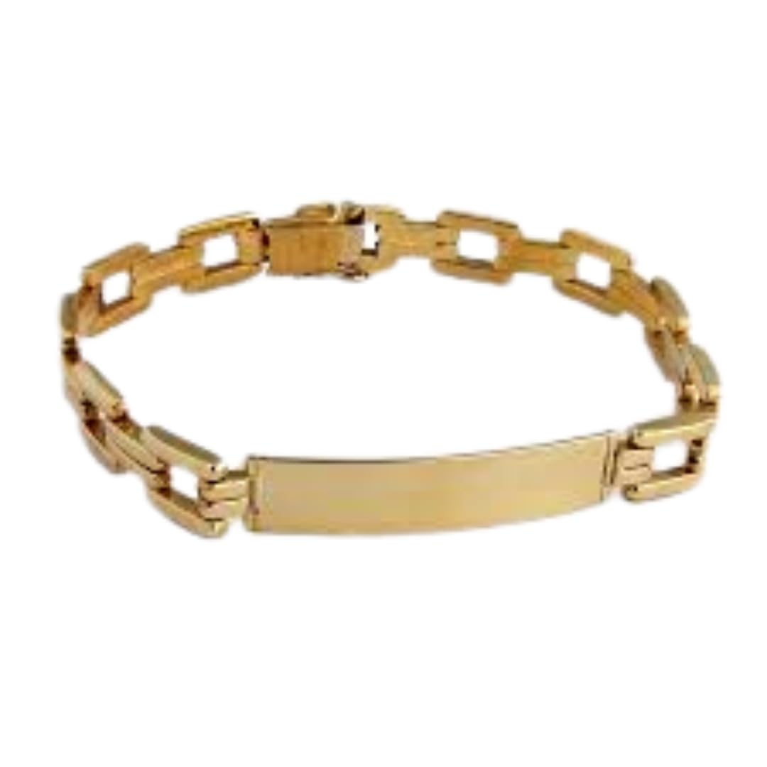 UNIVERSAL ART XPRESSUAX® Gold Chain Bracelet, Pack of 1, Men's Stainless Steel Bracelet, Shiny Gold for