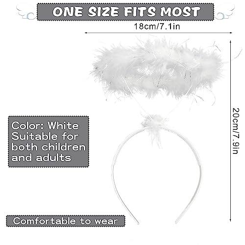 VEYLIN Angel Head Band,2 Pieces Angel Halo Hoop for Christmas Carnival Costume Party