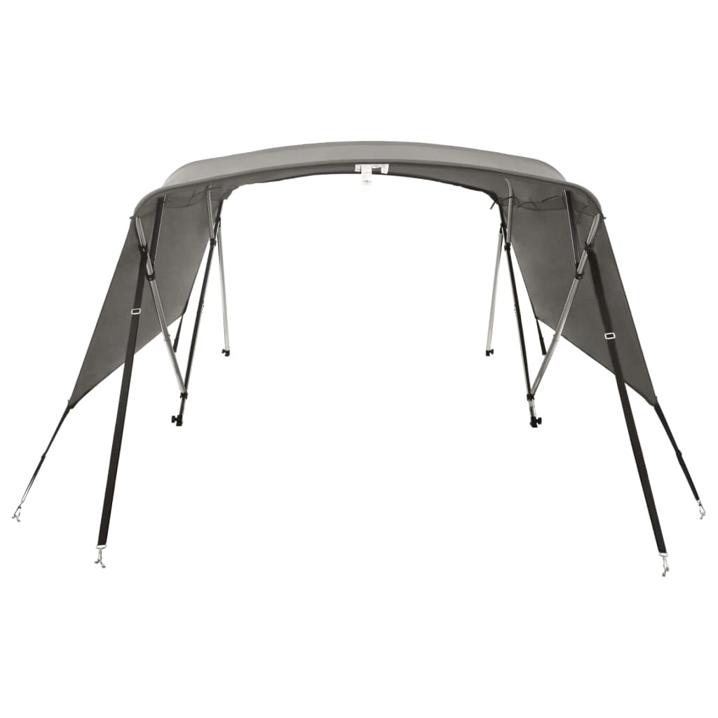 vidaXL Toit bimini à 4 arceaux parois latérales 243x(170-182)x137 cm