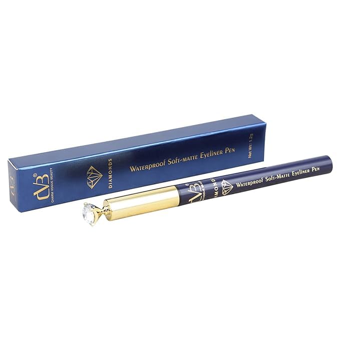 CVB C98 Diamonds Waterproof Soft-Matte Eyeliner Pen | Intense Black, Long-Lasting Felt Tip Liner | Smudge-Proof Precision Liner 1.2g-image-10