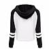 Long Sleeve Crop Top Hoodies for Teen Girl Light Weight Funny Words Pullover White Medium