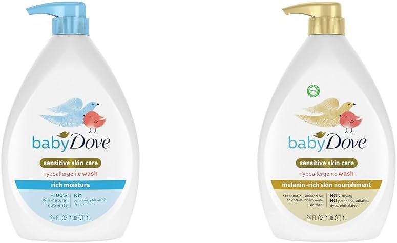 Sensitive Skin Care Baby Wash Rich Moisture For Baby Bath Time Tear-Free & Sensitive Baby Wash Melanin-rich Skin Nourishment For Baby Bath Time Tear-Free