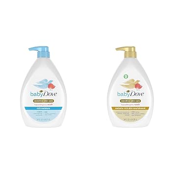 Baby Dove Sensitive Skin Care Baby Wash Rich Moisture For Baby Bath Time Tear-Free & Sensitive Baby Wash Melanin-rich Skin Nourishment For Baby Bath Time Tear-Free