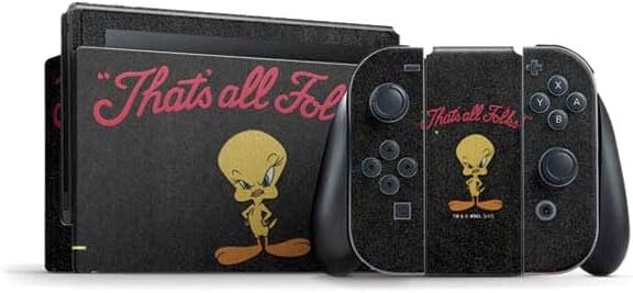 Skinit Decal Gaming Skin Compatible with Nintendo Switch Bundle - Officially Licensed Looney Tunes Tweety Bird Full Design