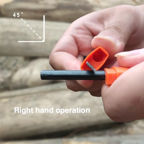 2Packs Ferro Rod Fire Starter for Camping, Ferrocerium Flint and Striker Survival Kit - Image 5