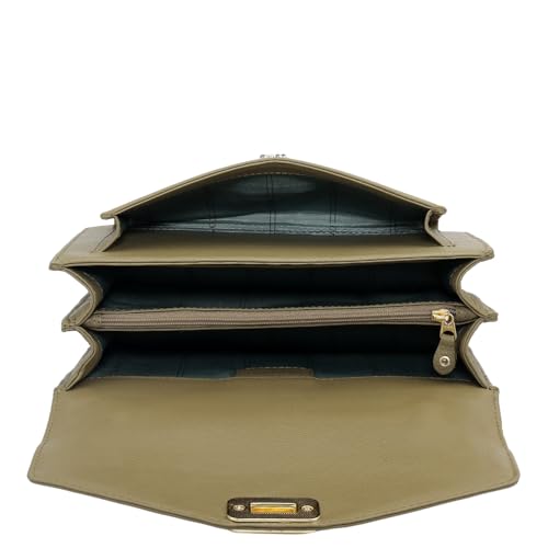 Image of Da Milano Small Leather Shoulder Bag (LB-OR-3011)
