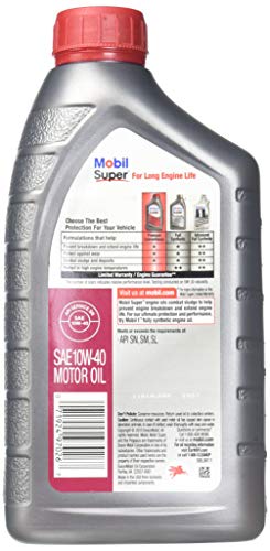Mobil Super Aceite para Motor 10W-40 1qt miniatura 3
