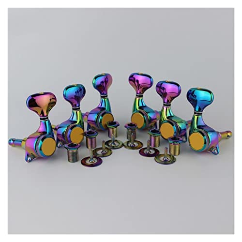 ギター弦チューニングペグ 3R3Lカメレオンレインボーロックチューニングキーペグエレキギターマシンヘッドのチューナー1:21