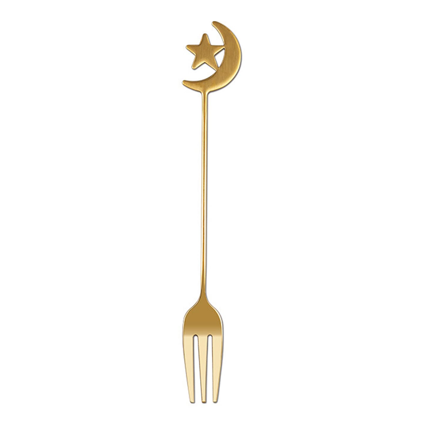 Zkbszn Tableware,Spoon Fork Star Moon Pendant Stainless Steel Dessert Spoons Teaspoon