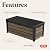 Keter Signature Collection 120 Gallon Resin Deck Box Organization and Storage Box for Patio Outdoor Cushions, Throw Pillows, Garden Tools and Pool Supplies, Walnut