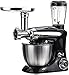 TYSJL Miscelatore Stand 3 in 1 Cucina Mixer Elettrico 1000 W 6 velocità Impastatrice Impastatrice Macchina Macchina da Taglio Macchina per glassare Meringa (Colore: Nero, Dimensioni: 4L)