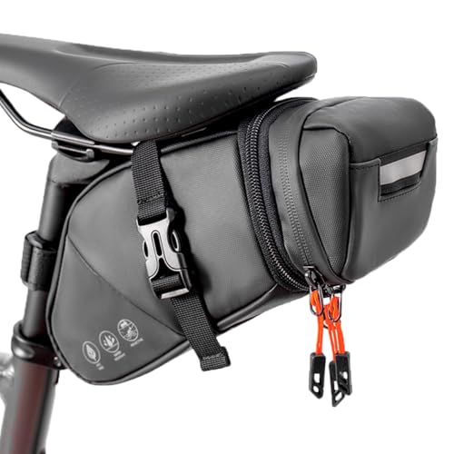 Danuosie Bike Seat Bag, Expandable Bicycle Saddle Bag Under